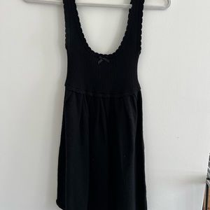 For Love and Lemons black knit mini dress